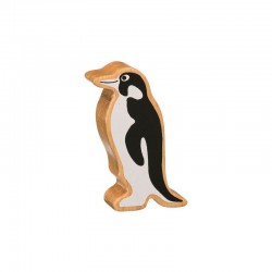Pingouin bois massif peint