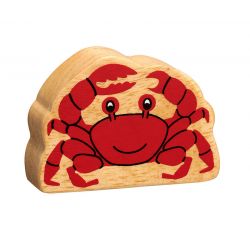 Crabe bois naturel peint