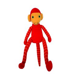 Jim de aap (rood) 25 cm
