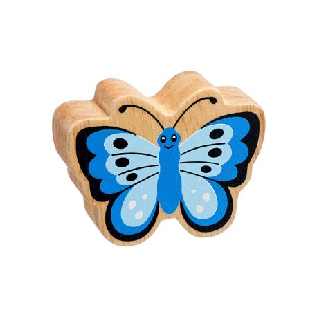 Papillon bois naturel peint
