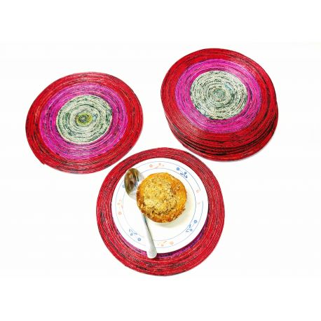 6 sous-verres dans leur support