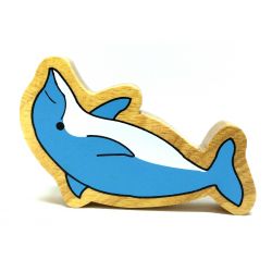 Yunus de dolfijn - Massief hout beeltje