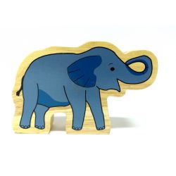 Gajah de olifant - Massief hout beeltje